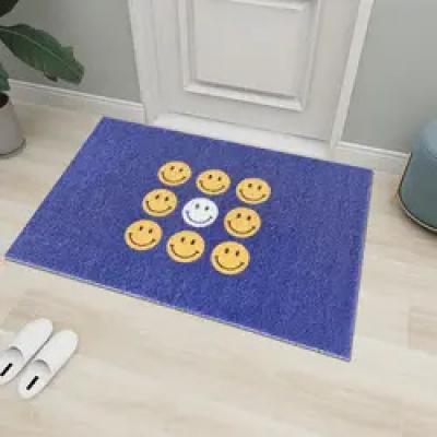 Plastic washable custom floor vinyl loops pvc coil mat carpet