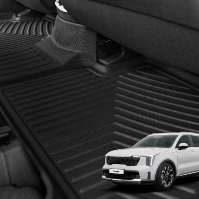 Sorento Gasoline 6/7-seater 2021-2024 TPE Car Mat 3D Custom Full Cover Floor Mats